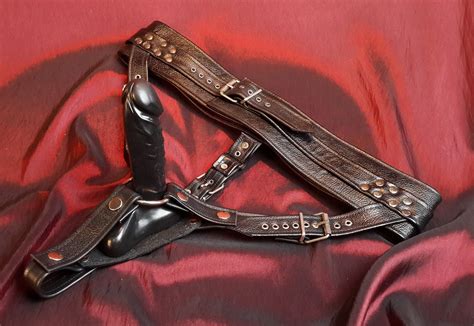 leather strapon|Leather Strap on Harness .